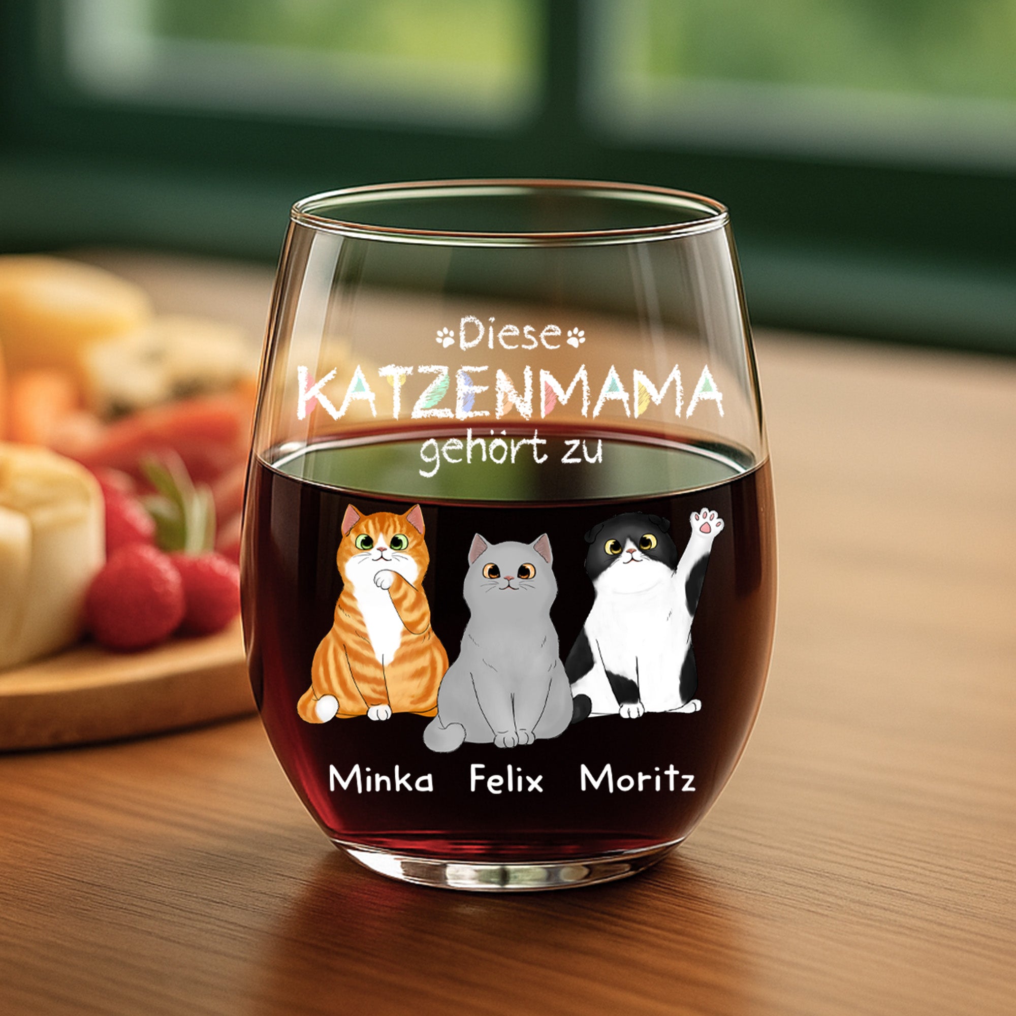 0938IGE2 dieser katzenpapa gehort zu _personalisiertes weinglas ohne stiel katzen lustig 0938I8T8D