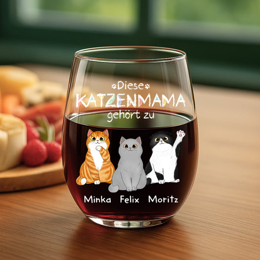 0938IGE2 dieser katzenpapa gehort zu _personalisiertes weinglas ohne stiel katzen lustig 0938I8T8D