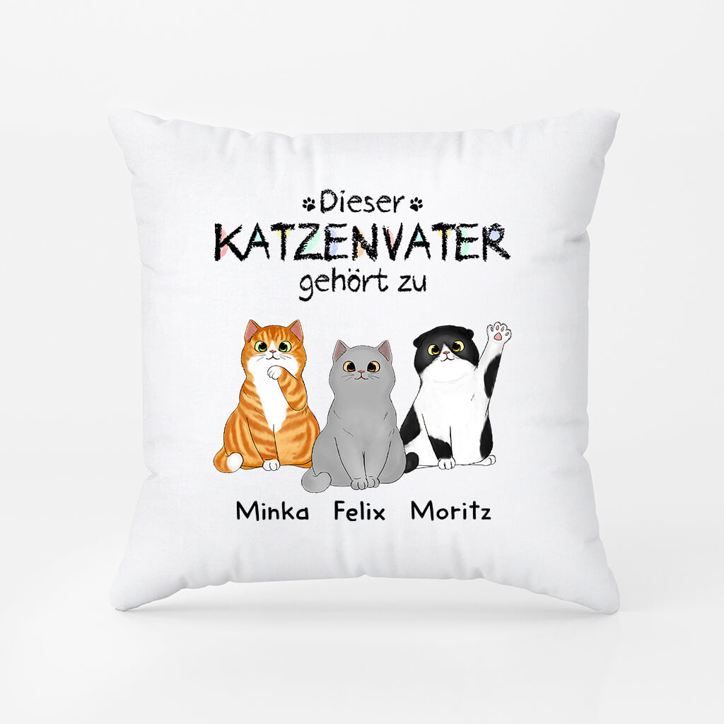 Diese Katzenmama Gehört Zu - Personalisiertes Geschenk | Kissen für Mamas/Katzenliebhaber