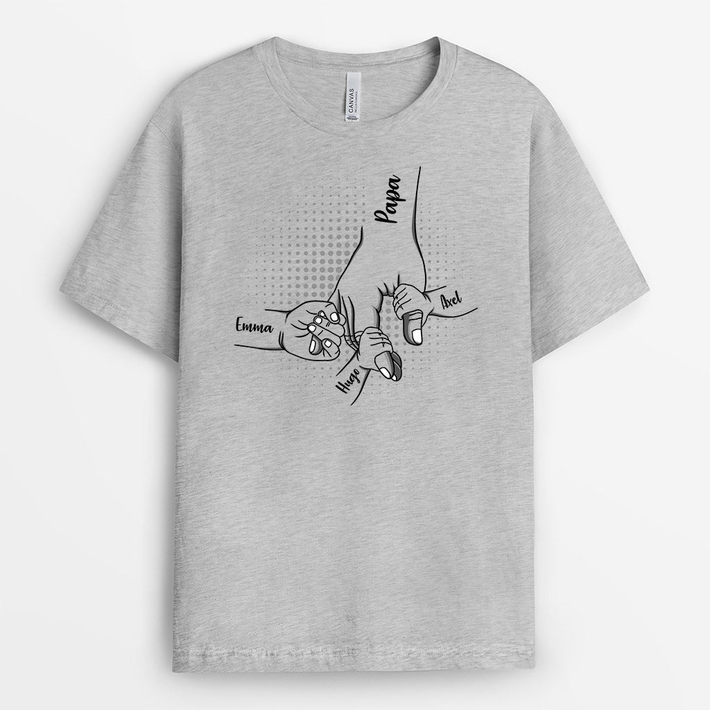 Zusammen Papa Kinder - Personalisierte Geschenke | T-Shirt für Papa/Opa
