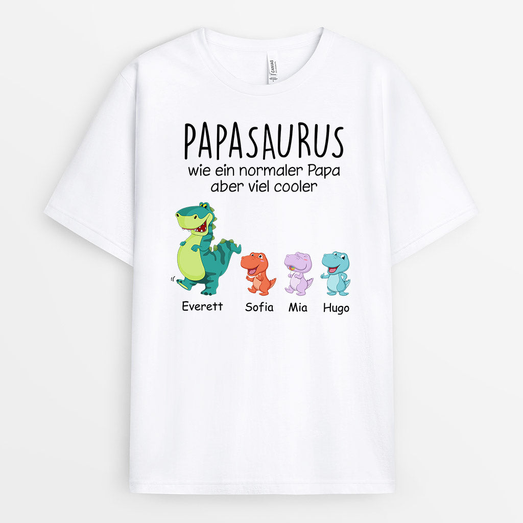 0967AGE1 Personalisierte Geschenke T Shirt Kinder Enkelkinder Saurus Dinosaurier Papa Opa_6922c71a 5d55 4429 be4a 9c2fcb59e9a9
