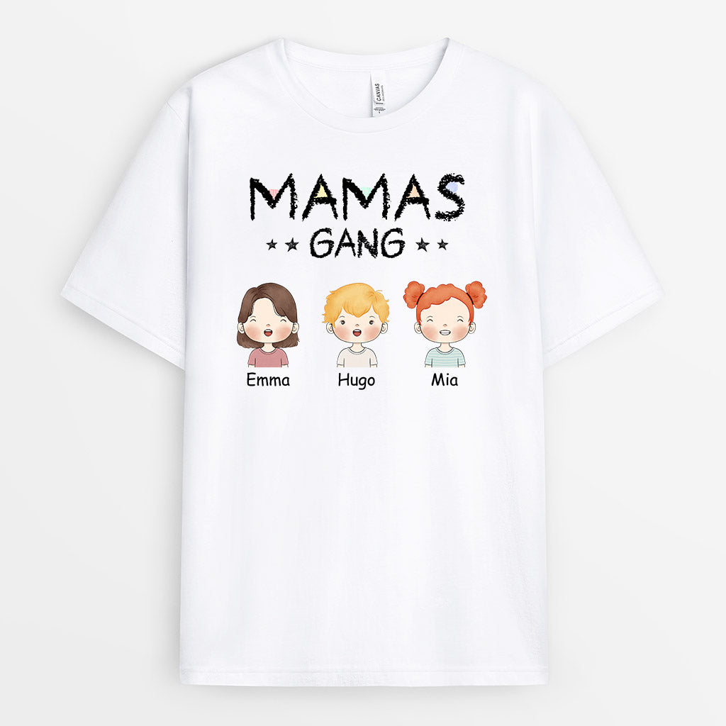 Mamas Gang Kinder Niedlich - Personalisierte Geschenke | T-Shirt für Mama/Oma