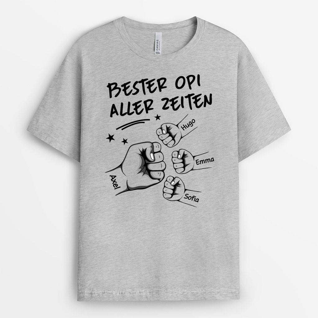Bester Opa Papa Der Welt Cool - Personalisierte Geschenke | T-Shirt für Papa/Opa