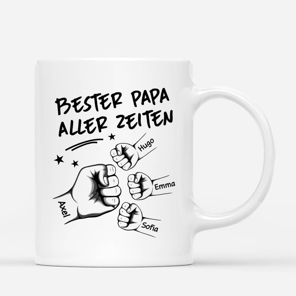 Bester Papa Aller Zeiten - Personalisiertes Geschenk | Tasse für Opas/Papas