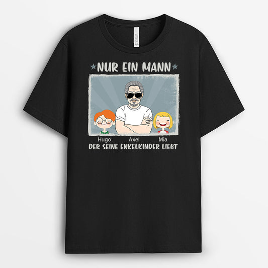 1022AGE1 Personalisierte Geschenke T Shirt Kinder Papa Opa