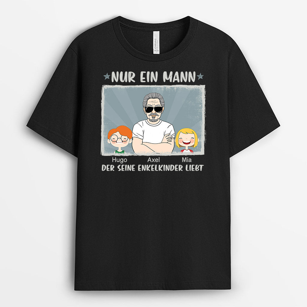 Nur Ein Mann Papa - Personalisierte Geschenke | T-Shirt für Papa/Opa