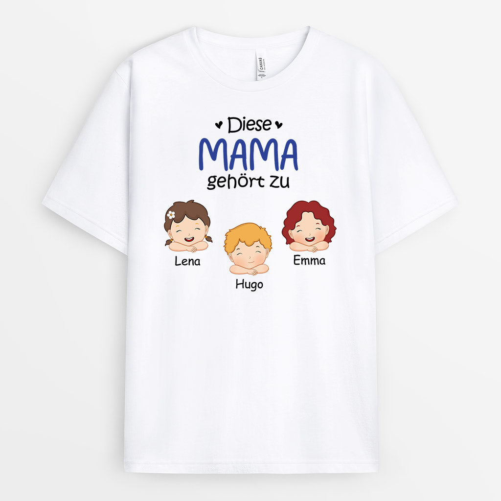 Diese Mama Oma Gehört Zu Lustig - Personalisierte Geschenke | T-Shirt für Mama/Oma