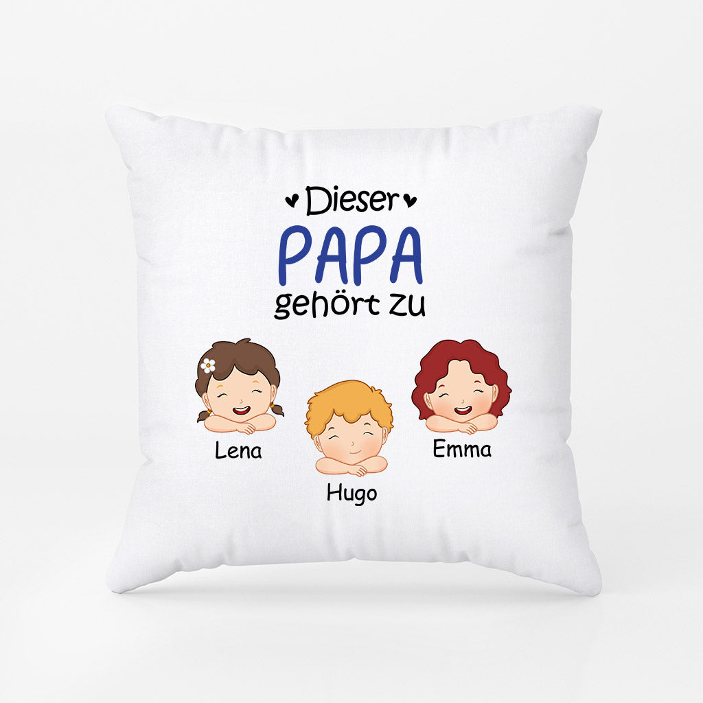 Dieser Papa Opa Gehört Zu Lustig - Personalisierte Geschenke | Kissen für Papa/Opa