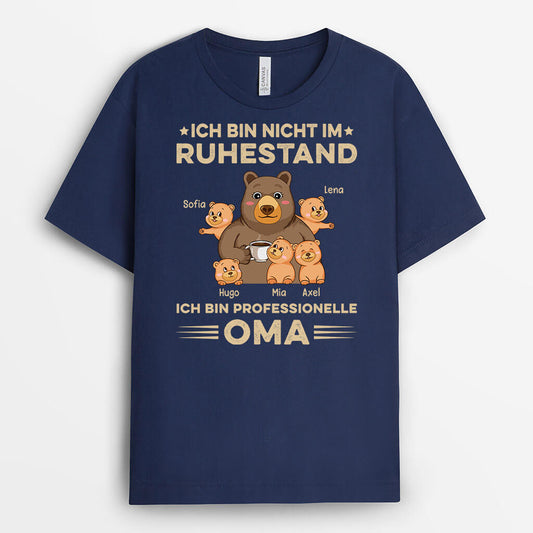 1044AGE1 personalisiertes ich bin eine professionelle oma t shirt
