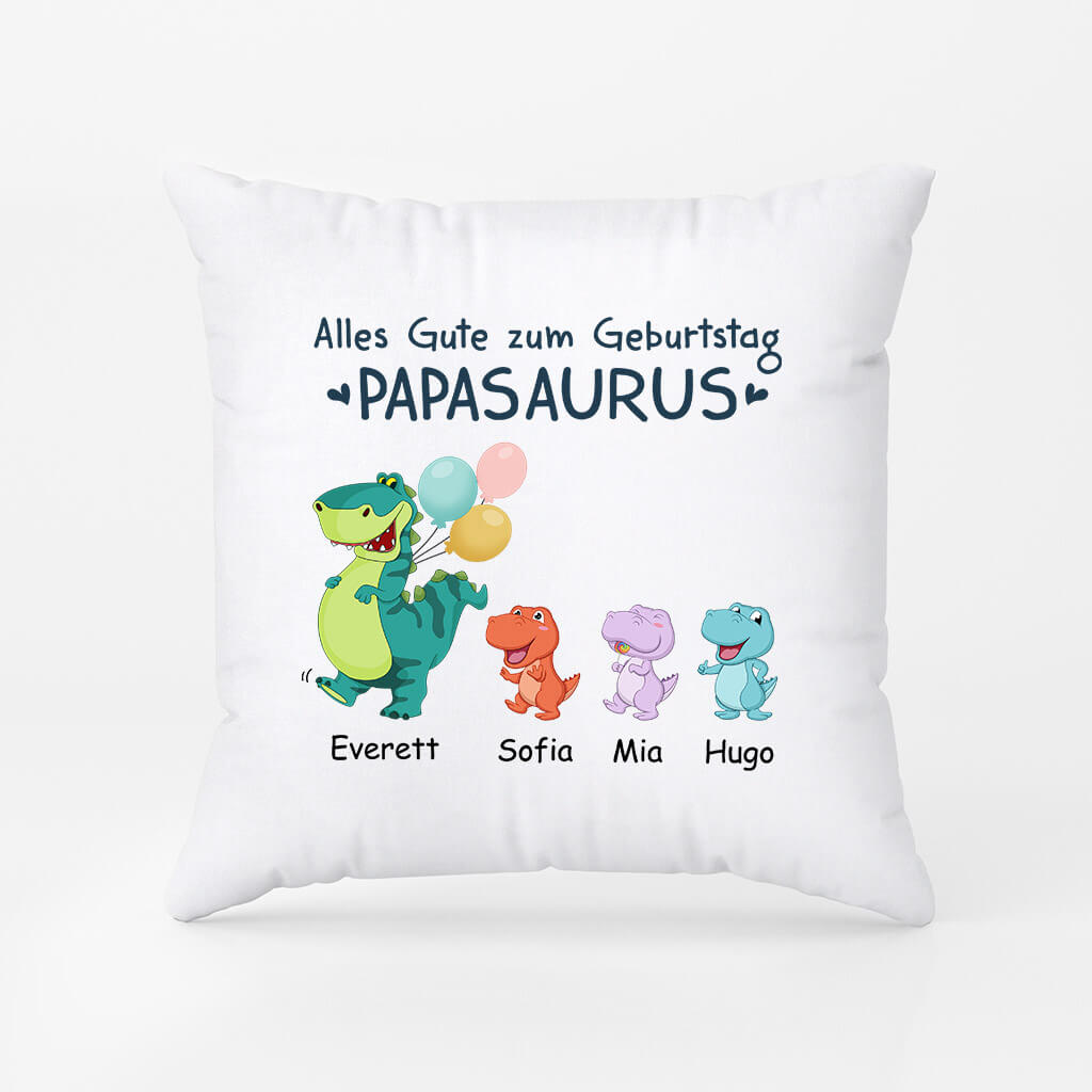 Personalisiertes Lieber Papasaurus Geburtstag Kissen
