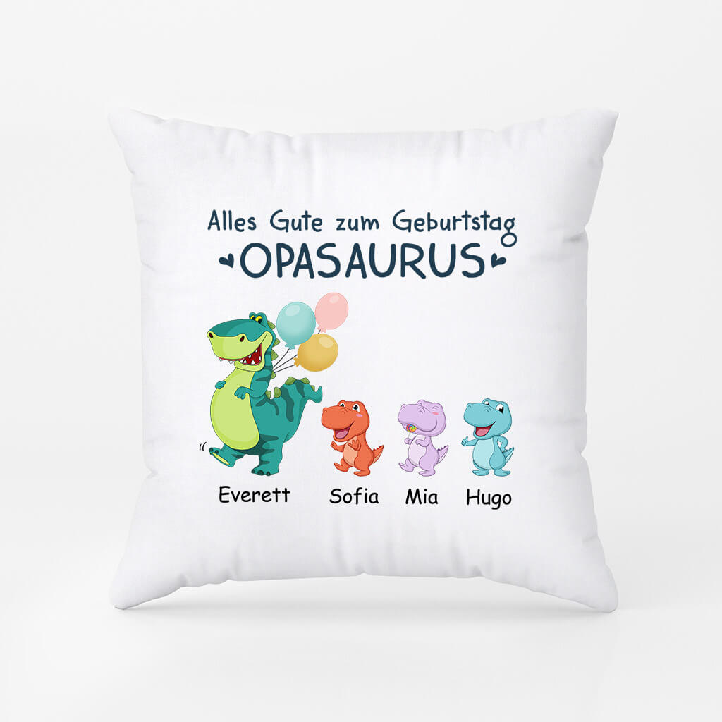1050PGE2 Personalisierte Geschenke Kissen Kinder Zum Geburtstag Saurus Papa Opa