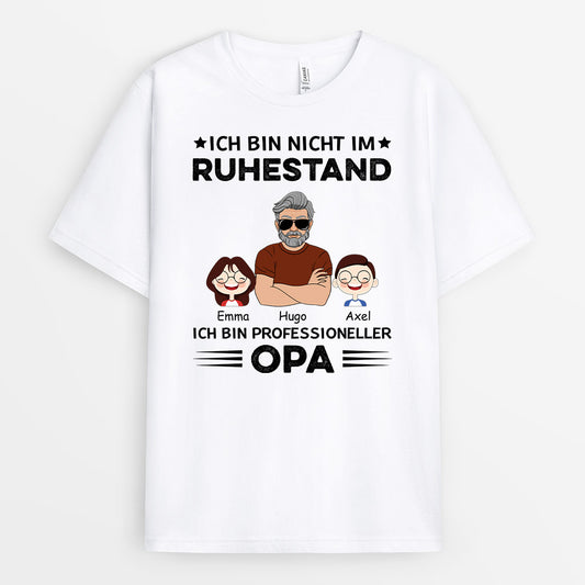 1057AGE1 Personalisierte Geschenke T Shirts Opa Papa