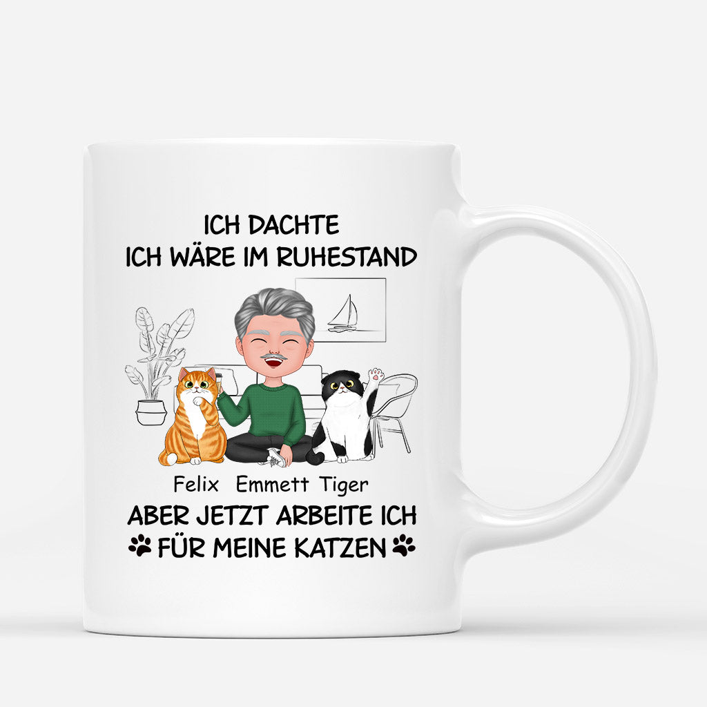 Ruhestand Katzenbesitzer - Personalisierte Geschenke | Tasse für Katzenbeliehaber