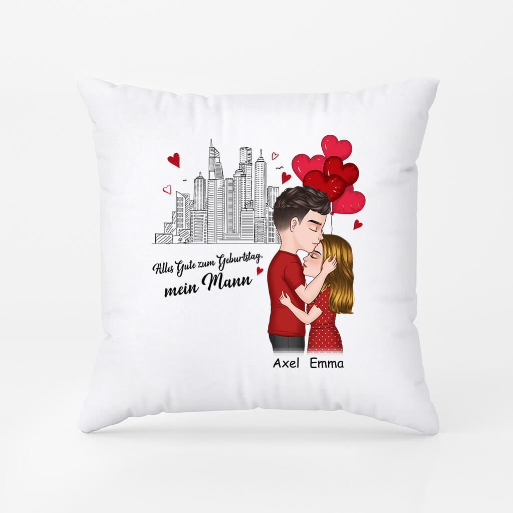 1075PGE2 Personalisierte Geschenke Kissen Mann Paare Freund Paare Geburtstag Herz Liebe