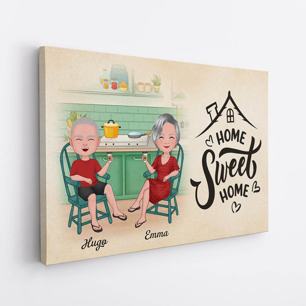 1077CGE2 Personalisierte Geschenke Fussmatte Herzen Paare