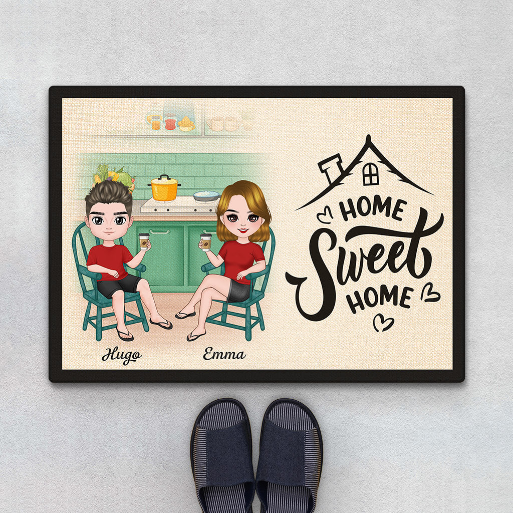 Home Sweet Home Für Paare - Personalisierte Geschenke | Fußmatte für Paare