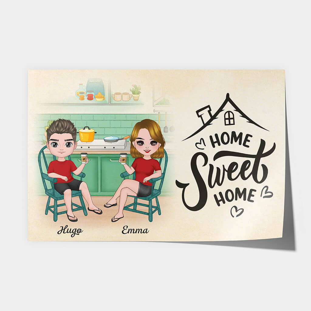 Home Sweet Home Für Paare - Personalisierte Geschenke | Poster für Paare