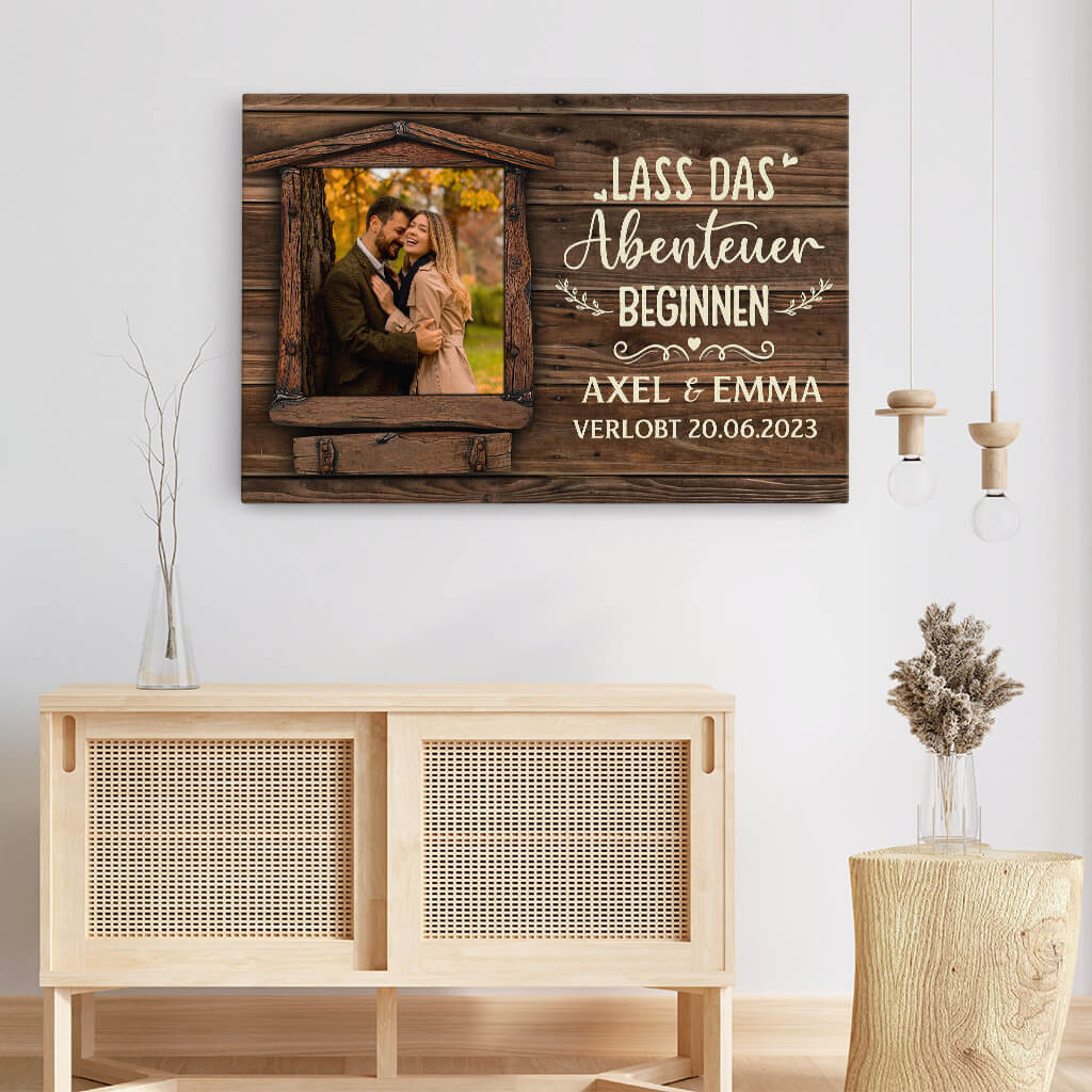 1111CGE3 Personalisierte Geschenke Leinwand Ehepaare Hochzeit Verlobung