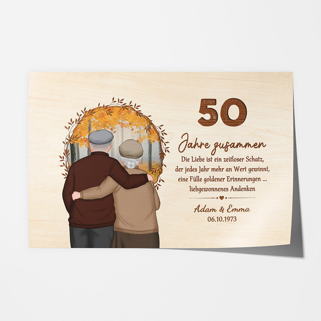 50 Jahrestag Großeltern - Personalisierte Geschenke | Poster für Großeltern