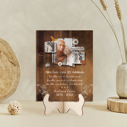 1132QGE2 50 jahre verheiratet spruch holztafel personalisiert paar mit foto zum jahrestag 1132Q8M0G