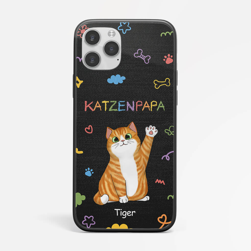 1201FGE2 Personalisierte Geschenke Handyhulle Katze Katzenliebhaber