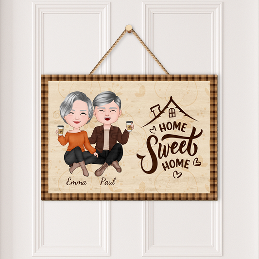 1212QGE2 home sweet home holzschild personalisiert_ paar 1212QKH0G