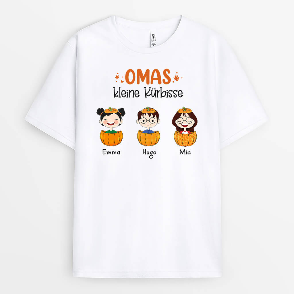 Personalisiertes Omas Süßer Kleiner Kürbis T-shirt