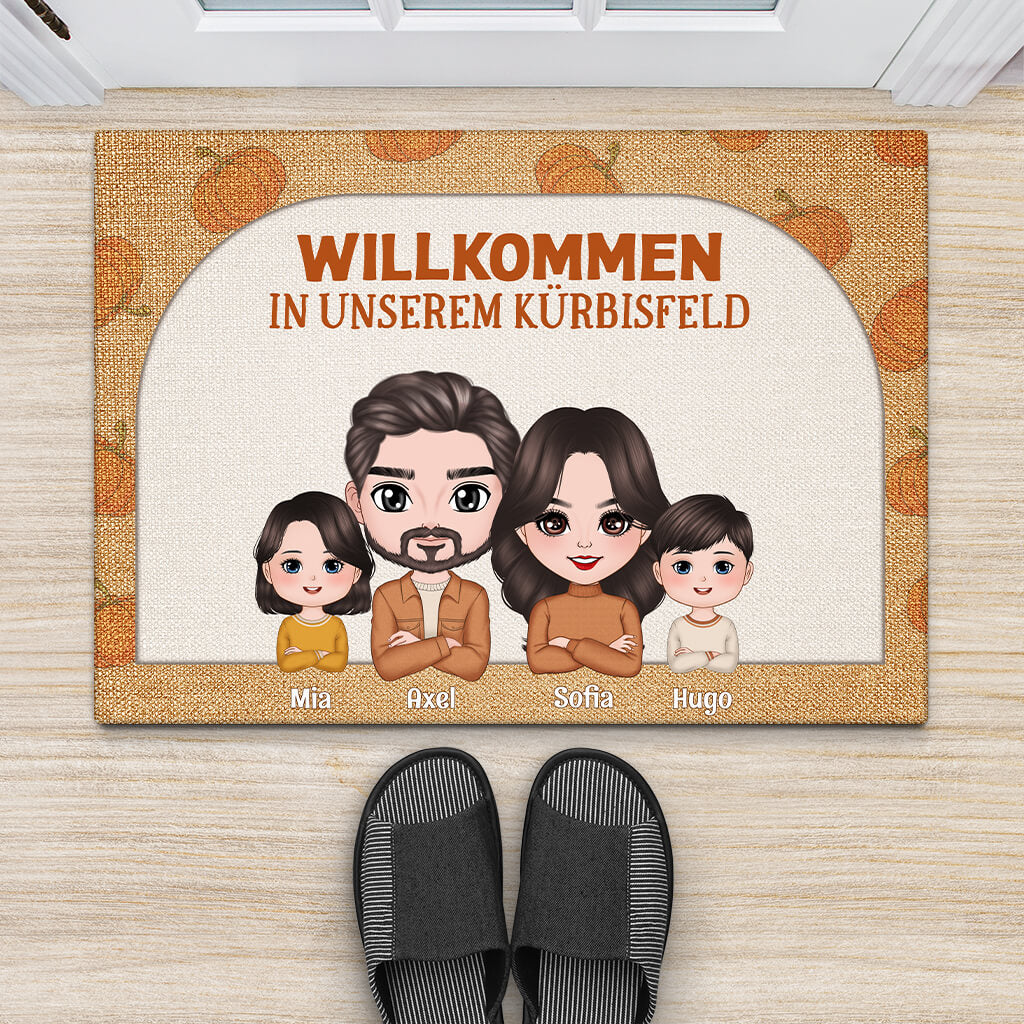 1217DGE2 Personalisierte Geschenke Fussmatte Zu Hause Familie