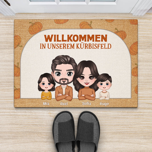 1217DGE2 Personalisierte Geschenke Fussmatte Zu Hause Familie
