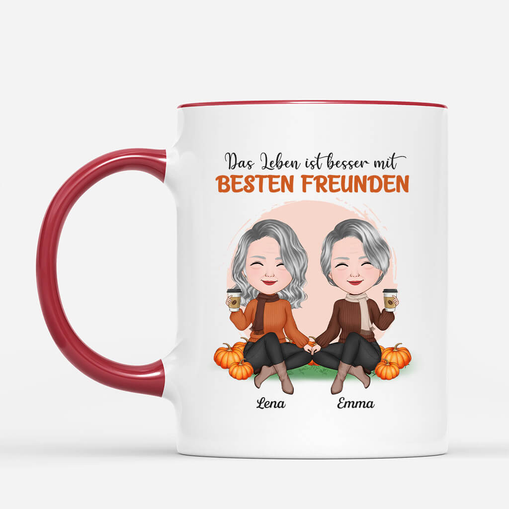 1218MGE2 Personalisierte Geschenke Tasse Besties Beste Freunde