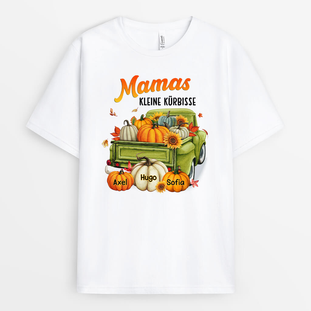 Personalisiertes Mamas Omas Süße Kleine Kürbisse T-shirt