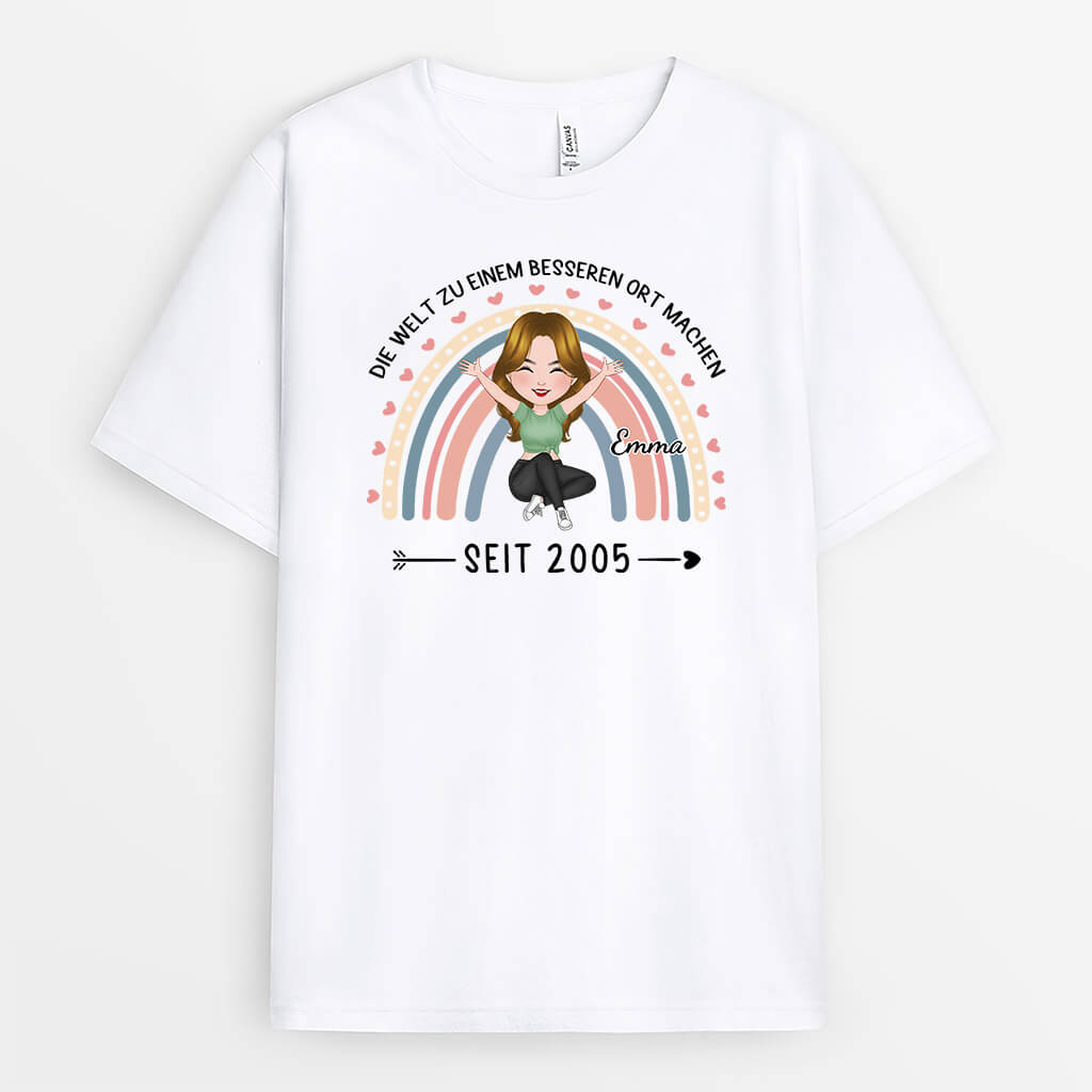 Personalisiertes Welt Verschönern 30 Geburtstag T-shirt