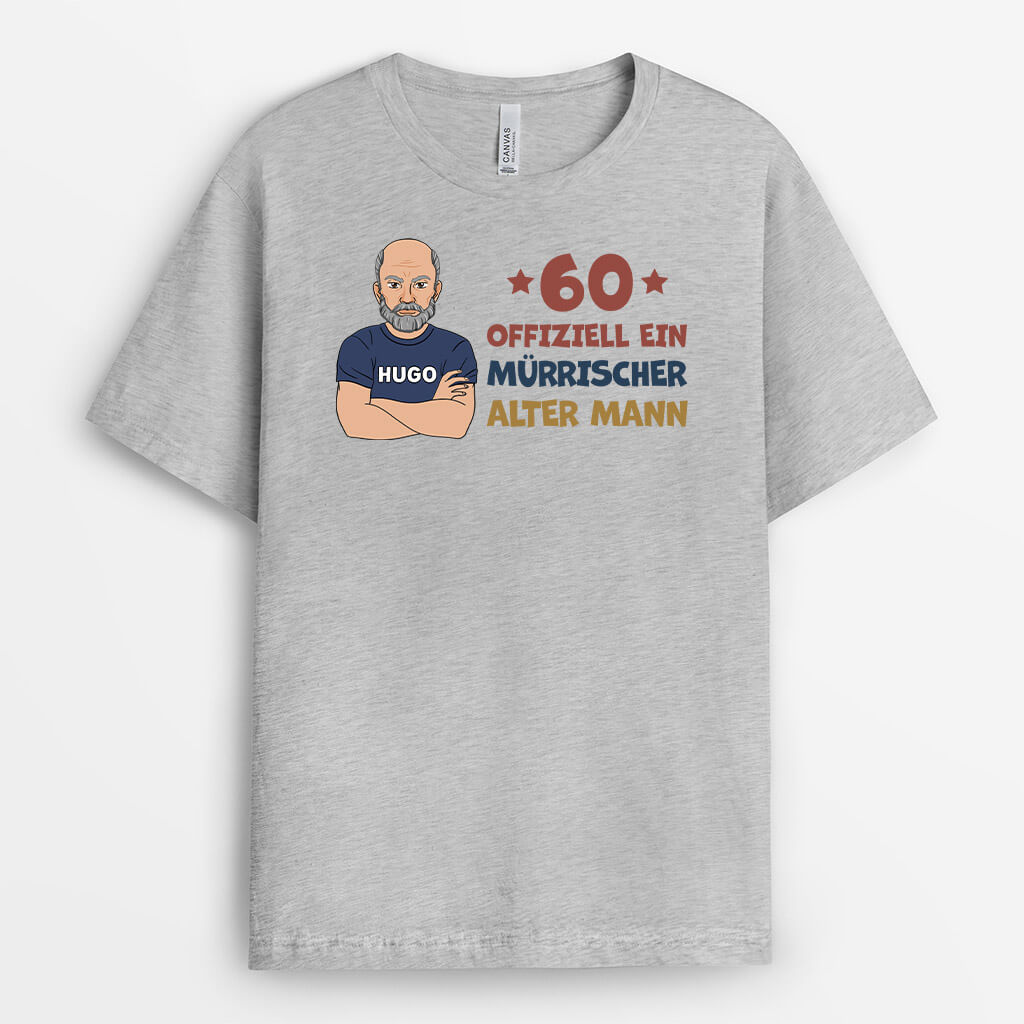 Personalisiertes Offiziell Ein Mürrischer Alter Mann Geburtstag T-shirt