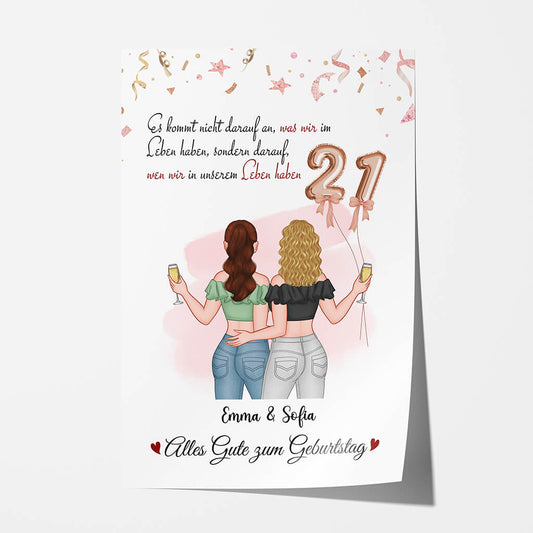 1240SGE1 personalisiertes wen in unserem leben 21 geburtstag poster
