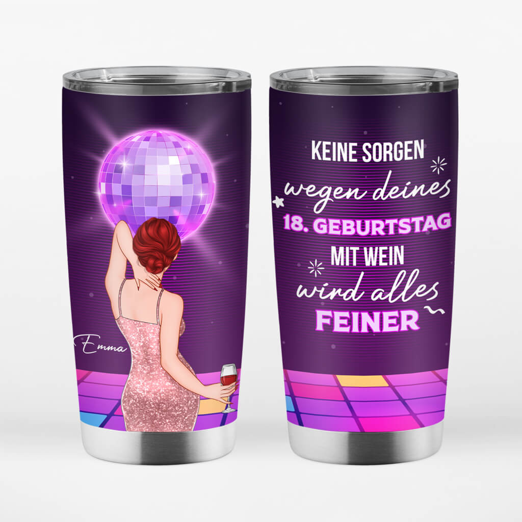 Personalisierter Mach Dir Keine Sorgen Geburtstag Thermobecher