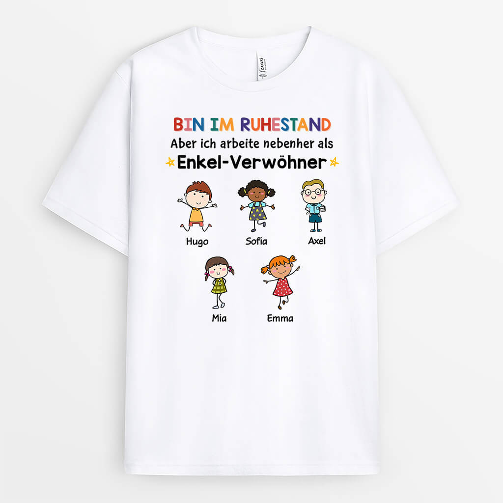 Personalisiertes Im Ruhestand Aber Verwöhne Liebevolle Enkelkinder T-shirt