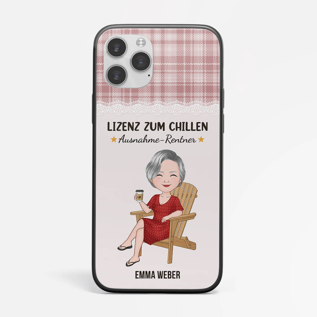 Personalisierte Lizenz zum Erholen Handyhülle