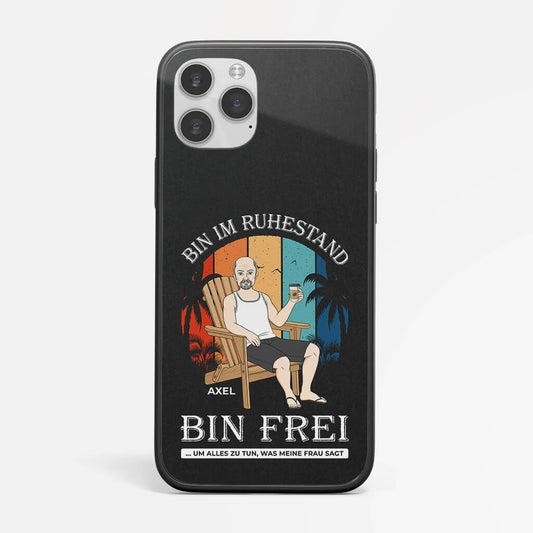 1272FGE2 personalisierte im ruhestand bin frei iphone 14 handyhulle