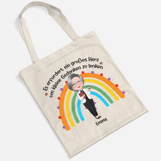 1297BGE2 personalisierte grosses herz um kleine gedanken zu lenken tragetasche