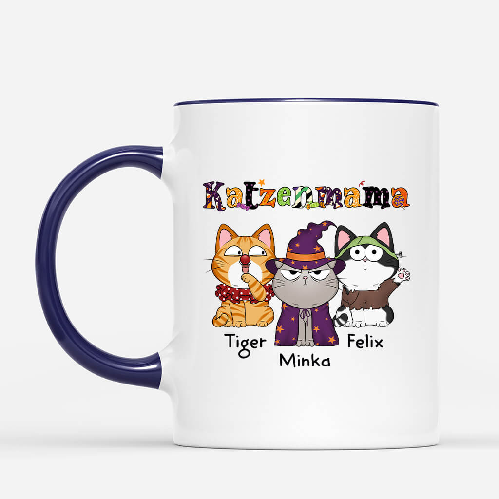 1311MGE2 personalisierte katzenmama halloween tasse