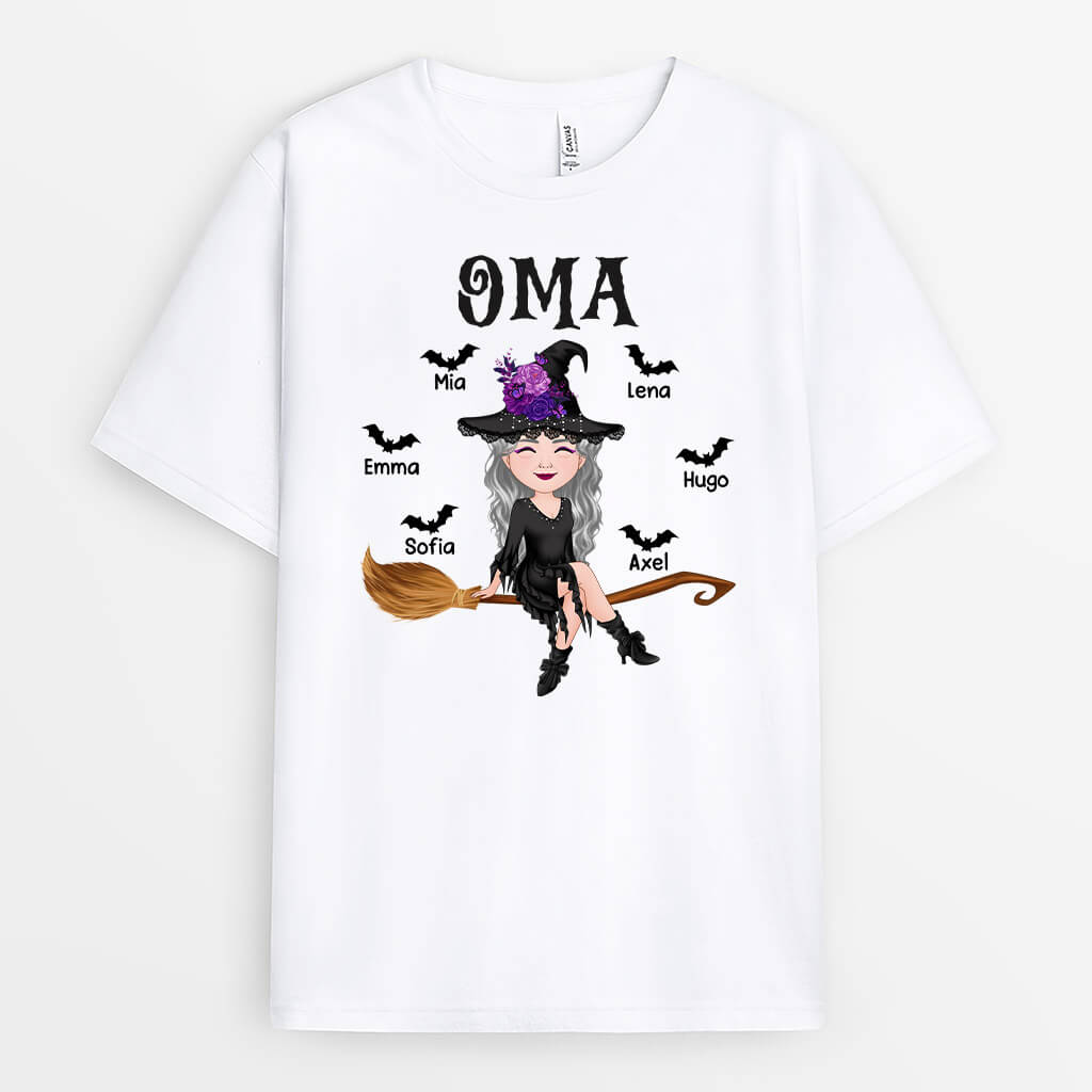 Oma Hexe Halloween - Personalisiertes Geschenk | T-shirt für Halloween