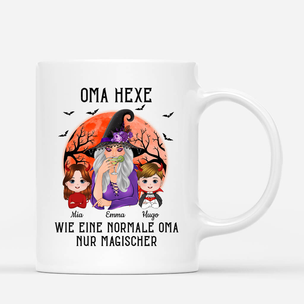 Oma Hexe wie normale Oma, nur magischer - Personalisiertes Geschenk | Tasse für Halloween
