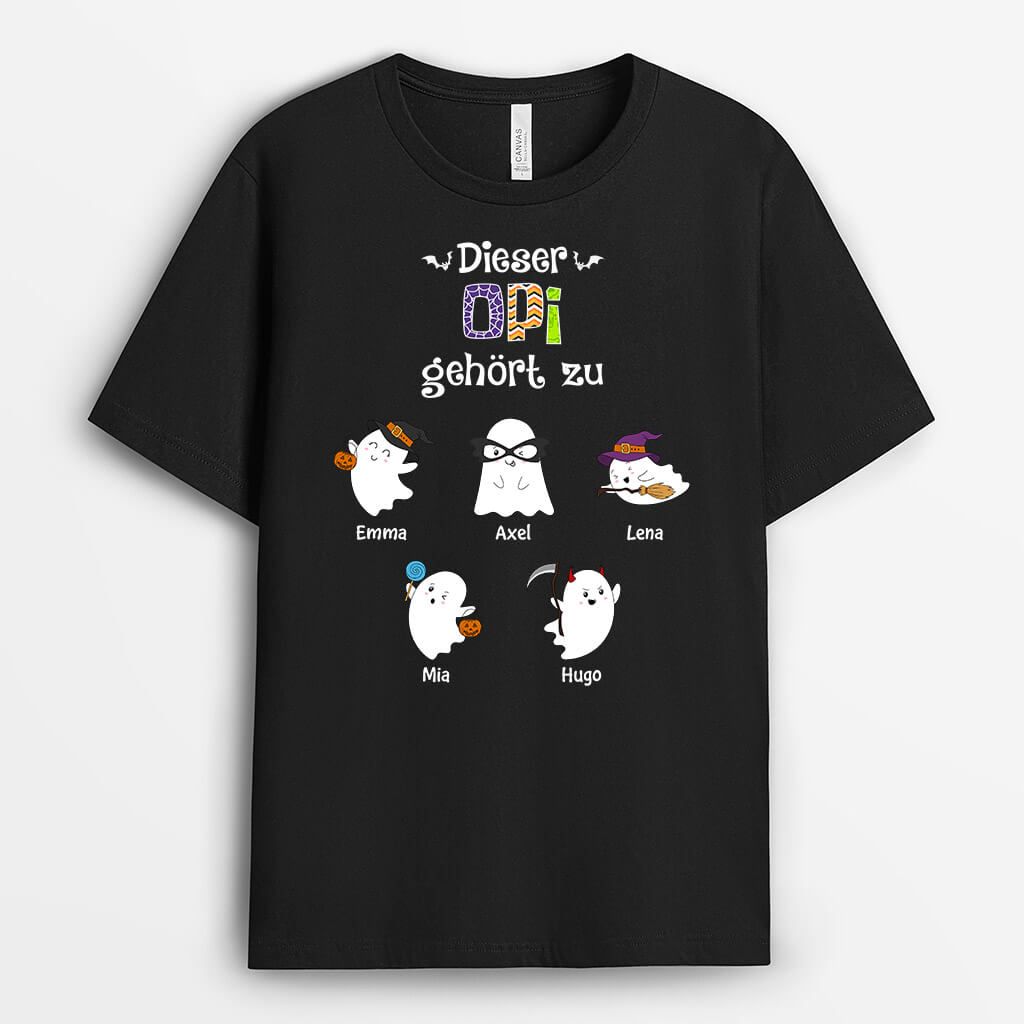 Dieser Papa Gehört Zu - Personalisiertes Geschenk | T-shirt für Halloween