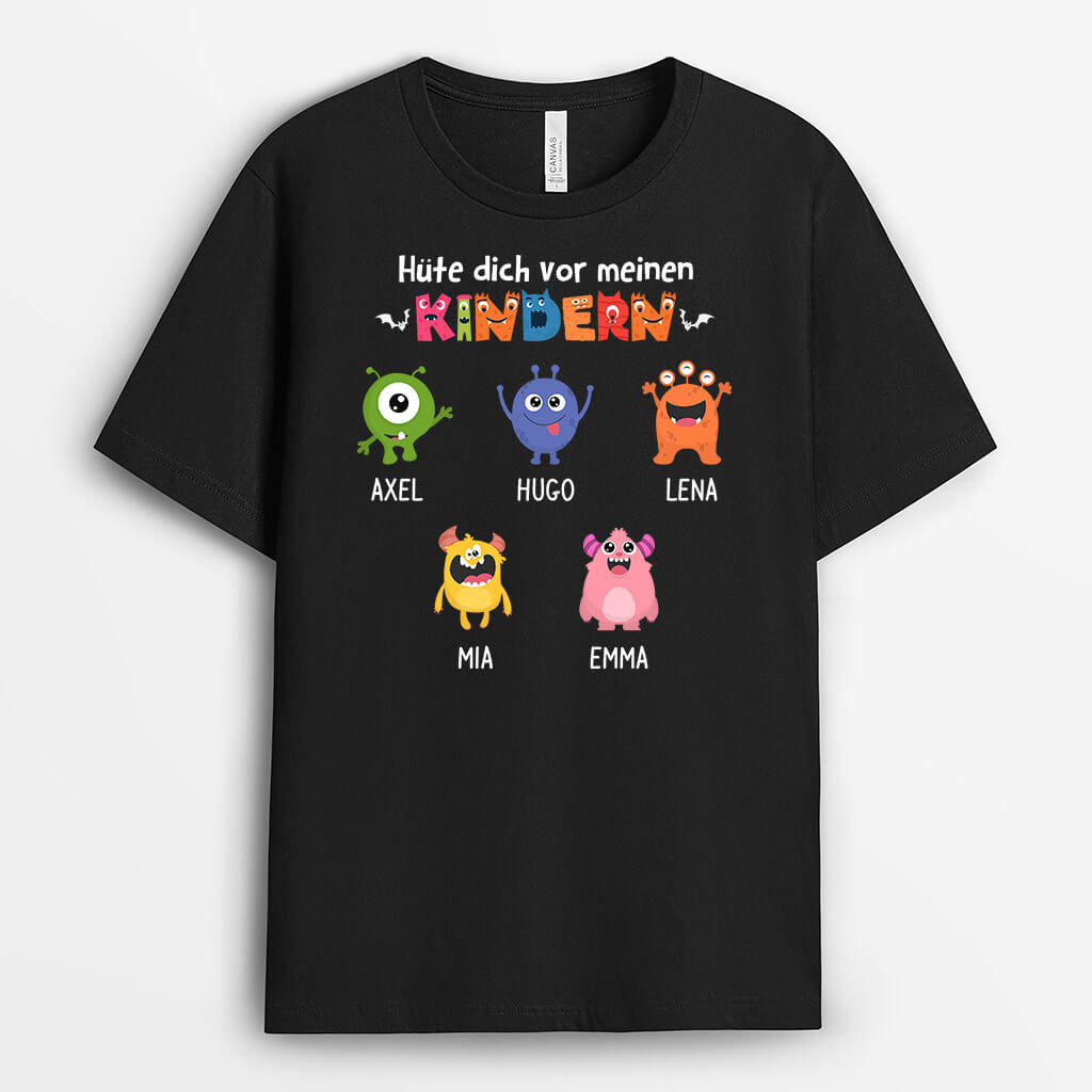 Hüte Dich Vor Meinen Enkelkindern - Personalisiertes Geschenk | T-shirt für Halloween