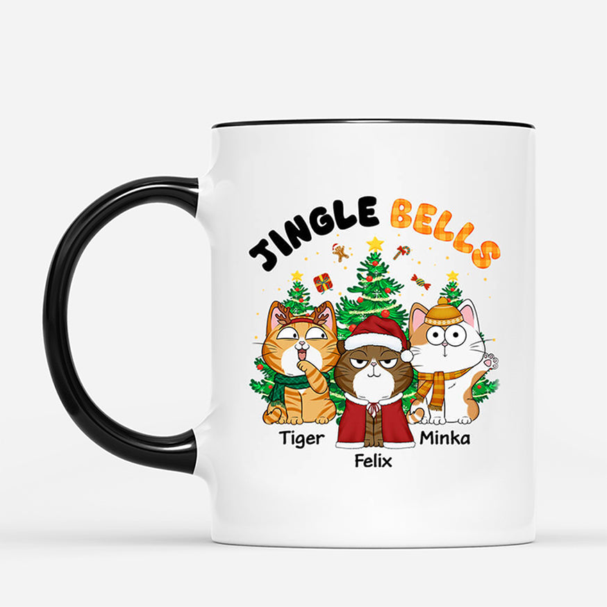 1364MGE2 personalisierte jingle bell weihnachten tasse