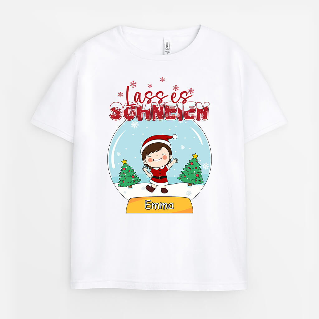 Lass es schneien - Personalisiertes Geschenk | T-shirt für Weihnachten
