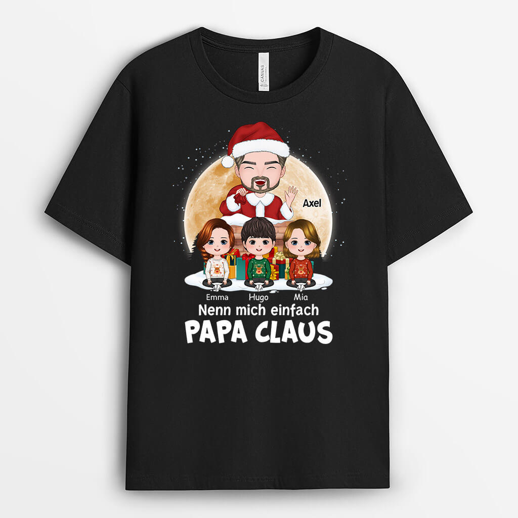 Nenn Mich Einfach Papa Klaus Weihnachten - Personalisiertes Geschenk | T-shirt für Papas