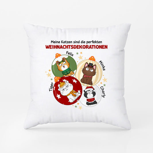 1388PGE1 personalisiertes meine katzen sind die perfekten weihnachtsdekorationen kissen