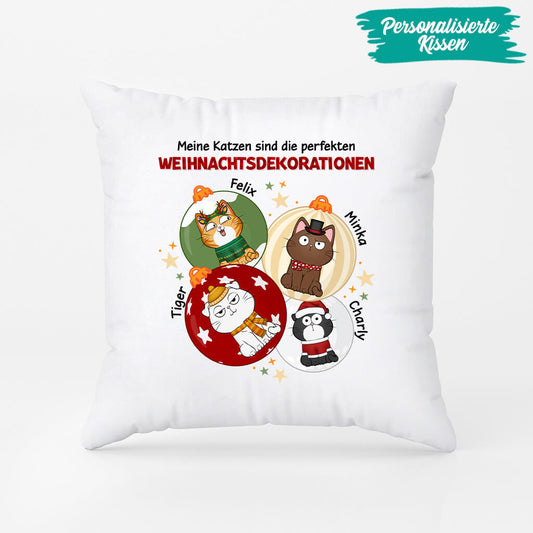 1388PGE2 personalisiertes meine katzen sind die perfekten weihnachtsdekorationen kissen