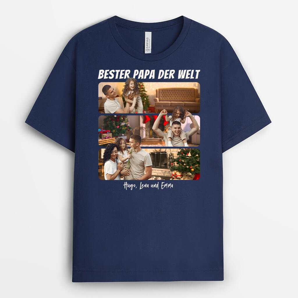 1395AGE2 personalisiertes der beste papa aller zeiten t shirt